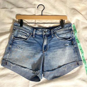 Silver Jeans Co.~ Boyfriend Mid Rise Cuffed Short ~ W30/4L